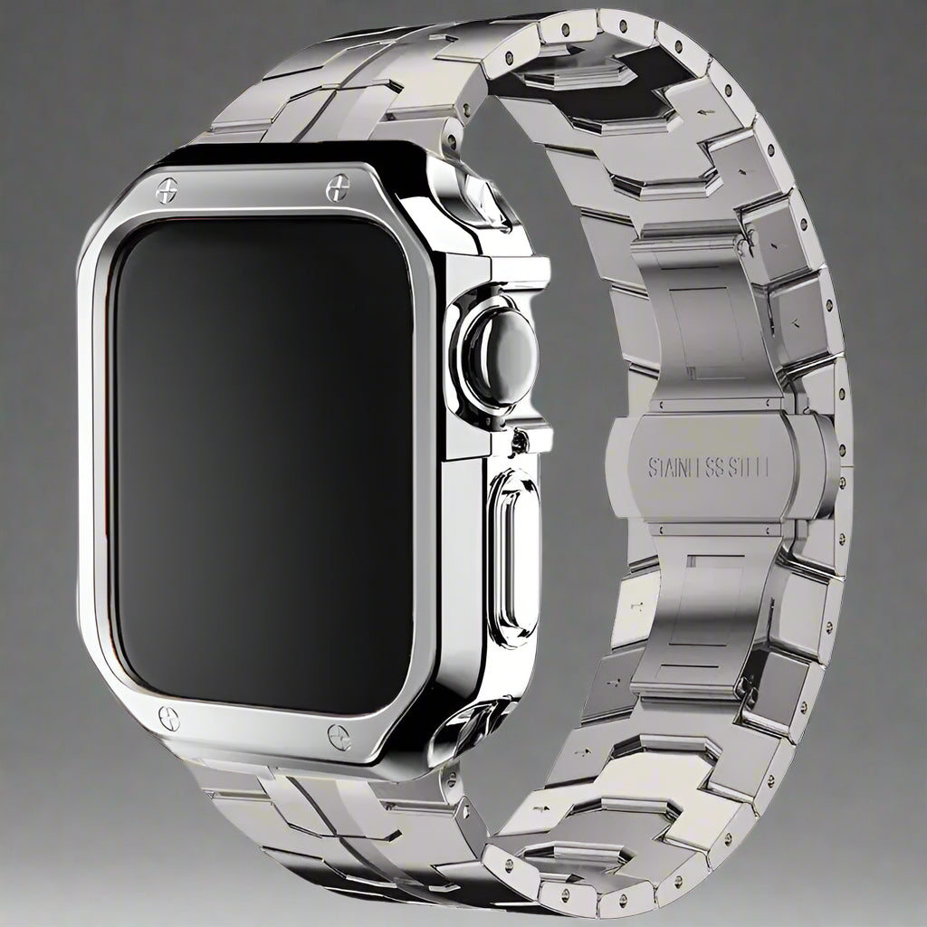 Luxury Metal Strap+TPU Case For Apple Watch Series 10 9 8 SE 46mm 42mm 45mm 41mm 44 40mm Stainless Steel Band iWatch Ultra2 49mm Pinnacle Luxuries