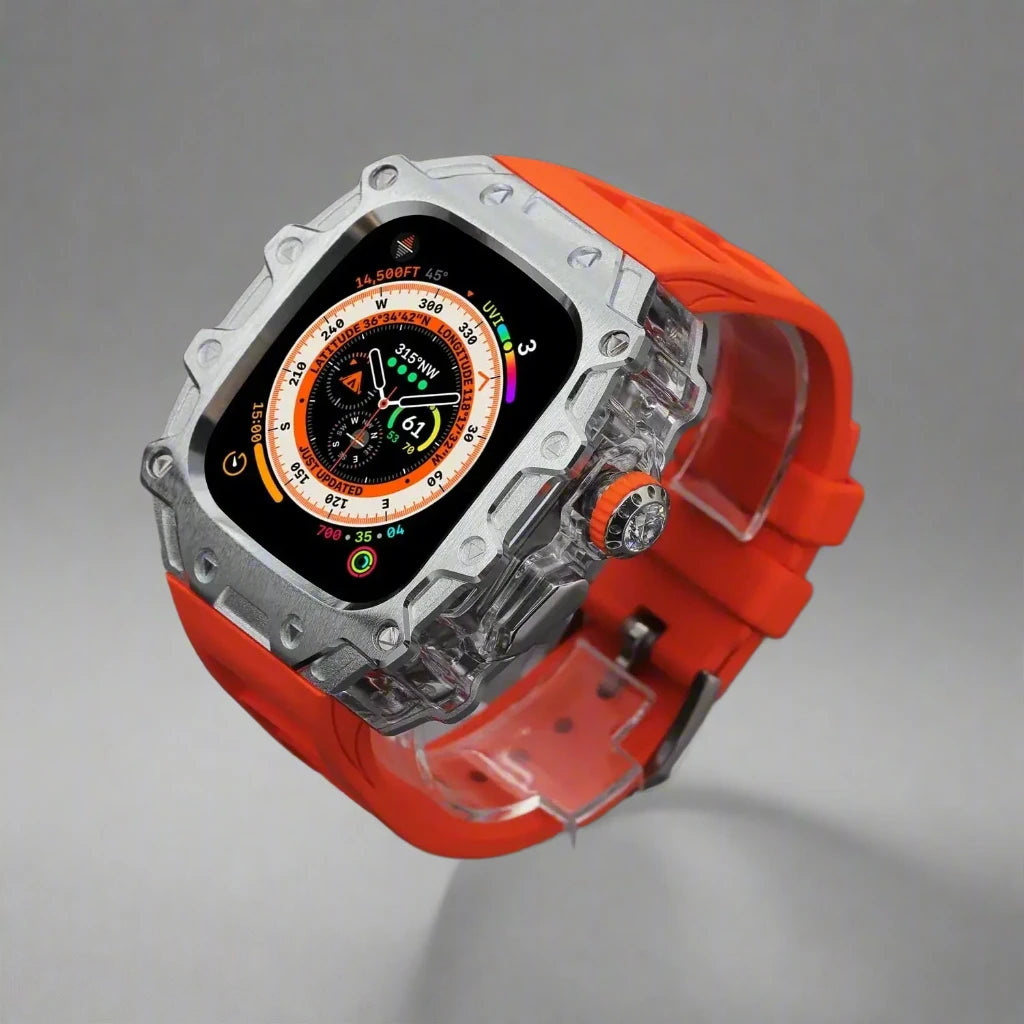 Titanium Alloy Case and Fluorubber Band Combo for Apple Watch Ultra and Ultra 2 - Pinnacle Luxuries