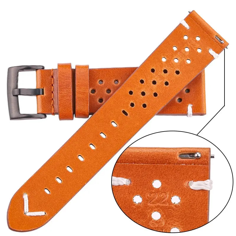 Pinnacle Collection Handmade Cowhide Watch Band 18mm 20mm 22mm 24mm Pinnacle Luxuries