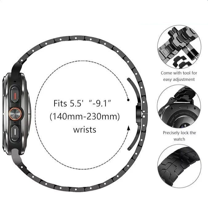 Titanium DuoFlex Band Set – The Ultimate 2-in-1 Upgrade for Samsung Galaxy Watch Ultra 47mm