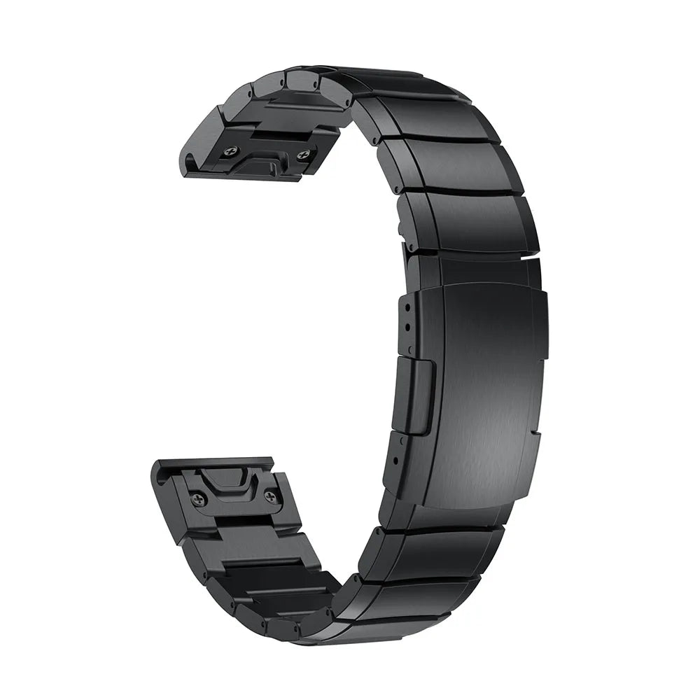 ChronoShield Stainless Steel Band for Garmin Fenix 8X, Epix Gen 2, and More