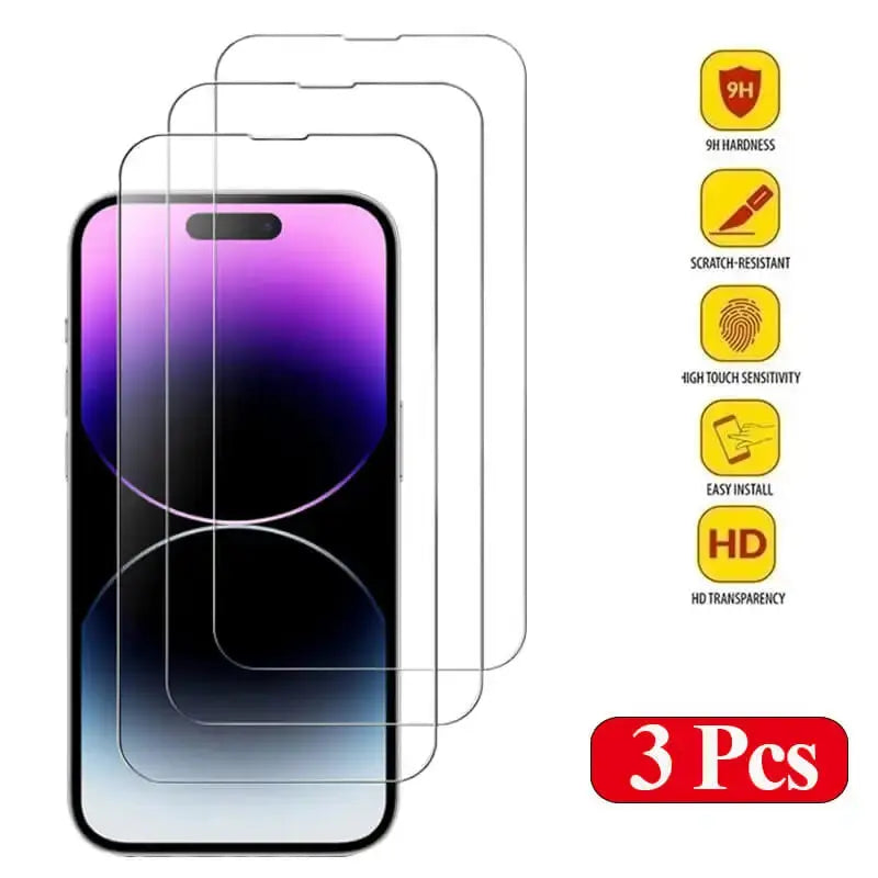 ShieldPro Tempered Glass Screen Protector for iPhone 16 – 9H Scratch-Resistant Film (5-Pack)