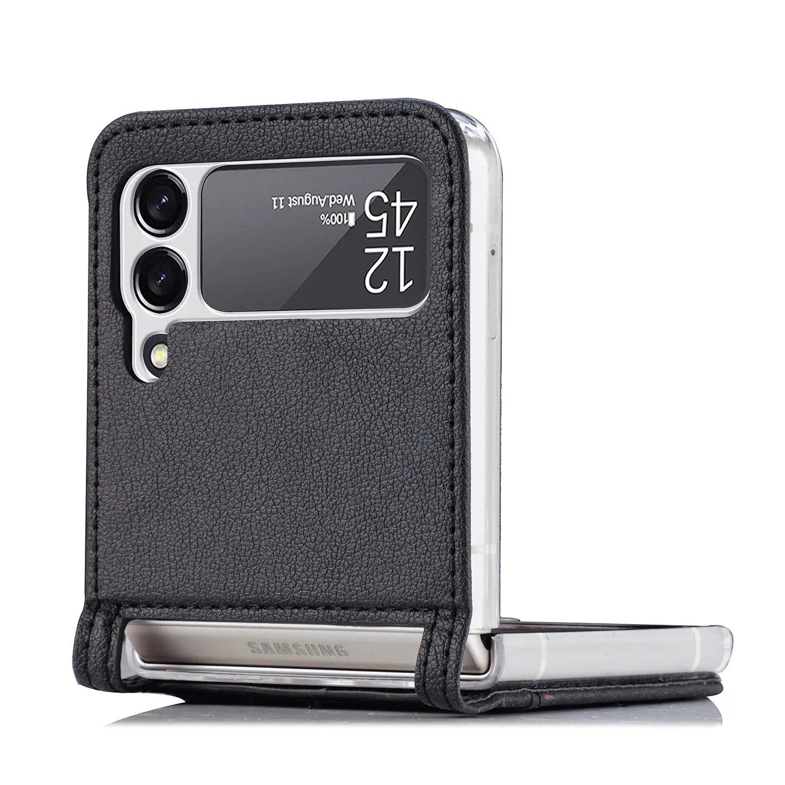 Premium Leather Card Holder Case For Samsung Galaxy Z Flip Phone - Pinnacle Luxuries
